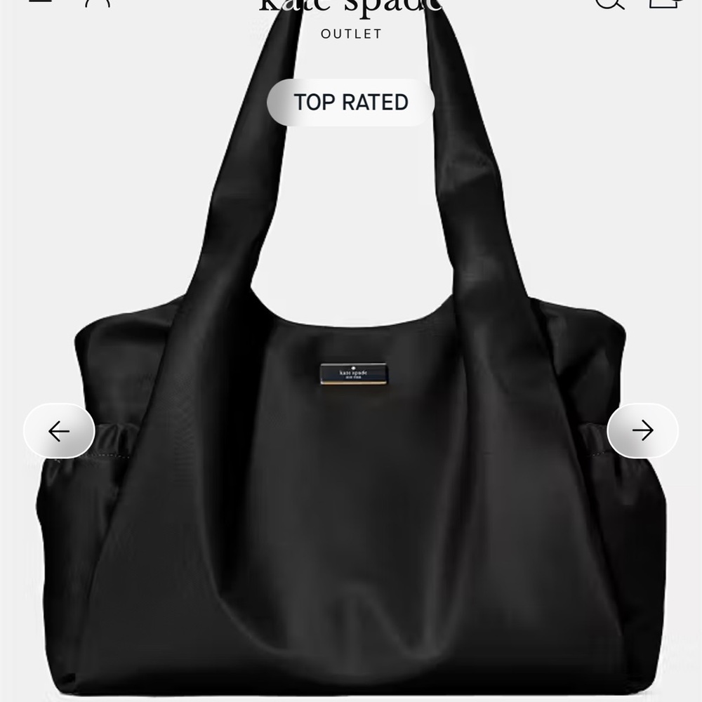 kate spade Black Nylon Baby Tote